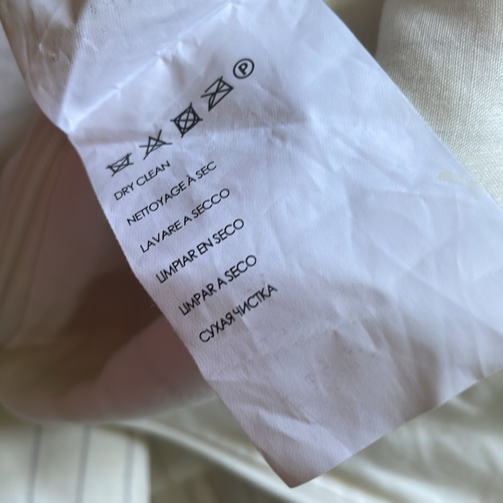 Club Monaco white pinstripe romper off shoulder - Picture 11 of 11